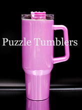 Load image into Gallery viewer, 40oz Sublimation Pastel Tumbler with Colored Handle (WITHOUT SILVER RIM)