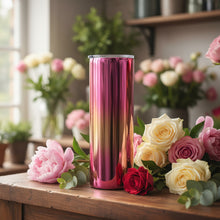 Load image into Gallery viewer, 20OZ SKINNY - PINK GOLD PINK OMBRE CHROME