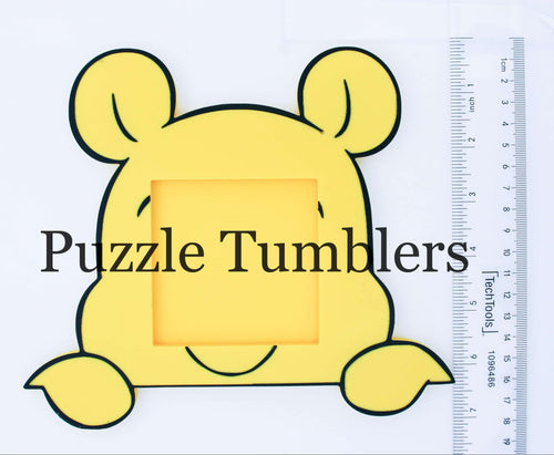3D Printed Yellow Bear Face Sticky Note Holder (Made When Ordered - Ships in 3-10 Days)