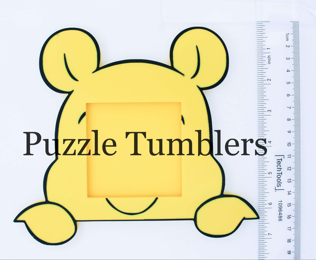 3D Printed Yellow Bear Face Sticky Note Holder (Made When Ordered - Ships in 3-10 Days)