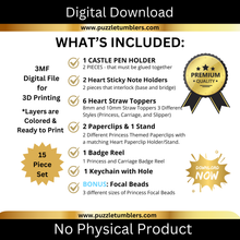 Load image into Gallery viewer, DIGITAL (3MF File): Princess Mega Bundle - 15 Pieces + BONUS Focal Princess Beads (3 Sizes)