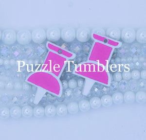 CUSTOM MOLD: Thumb Tack Engraved Earring Mold *May have a 14 Day Shipping Delay (S21)