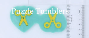 CUSTOM MOLD: Scissors (with hole) Earring Mold *May have a 14 Day Shipping Delay (S28)