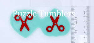 CUSTOM MOLD: Scissors (with hole) Earring Mold *May have a 14 Day Shipping Delay (S28)