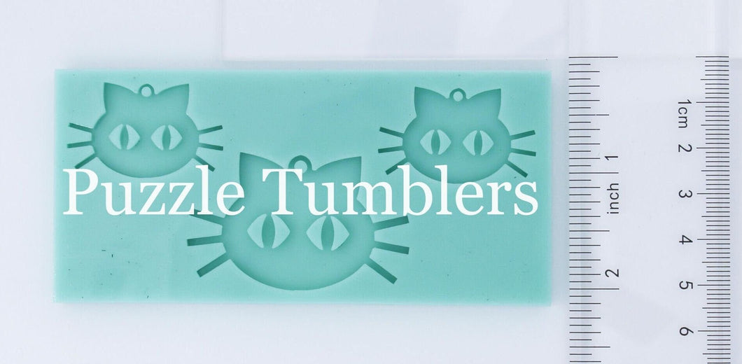 CUSTOM MOLD: Cat Earrings and Pendant Mold *May have a 14 Day Shipping Delay (S55)