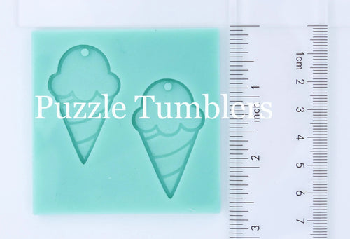 CUSTOM MOLD:  Ice Cream Scoop Earring Mold *May have a 14 Day Shipping Delay (S9)