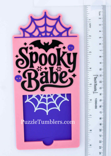 3D Printed Spooky Babe (Spider Web, Skull and Bat) Sticky Note Holder (Made When Ordered - Ships in 3-10 Days)