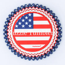 Load image into Gallery viewer, Red White and Blue Flag Cupcake Sleeves