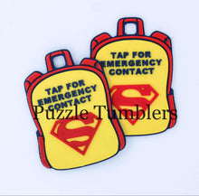 Load image into Gallery viewer, Character: Emergency Contact Backpack Tag with NFC Chip – 3D Printed Safety Tag (Will Ship in 5-12 days)