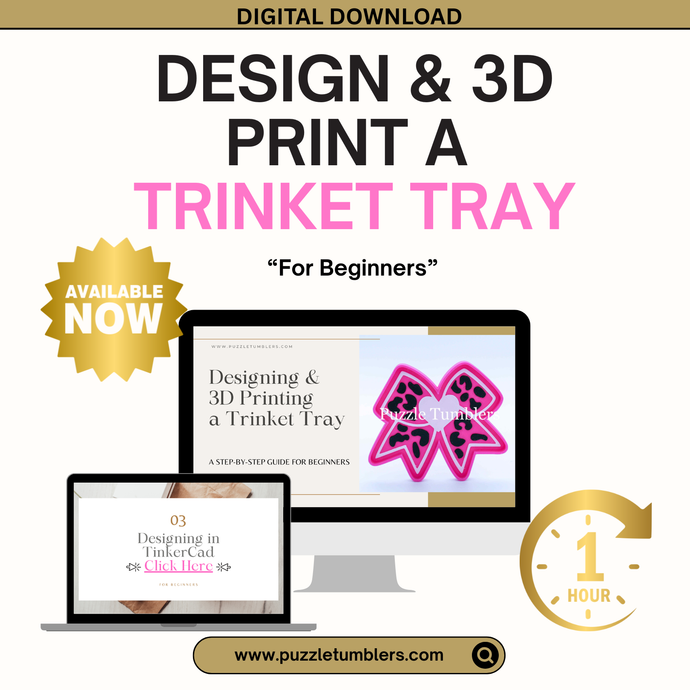 ✨ Beginner 3D Printing Course | Design & Create a Trinket Tray | Step-by-Step Online Class