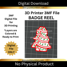 Load image into Gallery viewer, DIGITAL (3MF File): Cute Christmas Tree - Badge Reel