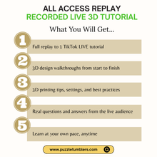 Load image into Gallery viewer, Recorded Live 3D Printing Tutorial: How to Make a Phone Stand Holder with Clovers