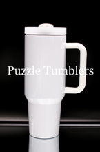 Load image into Gallery viewer, 40oz Sublimation Tumbler with Colored Lid and Handle