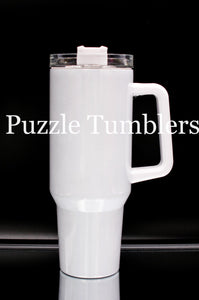 40oz Sublimation Pastel Tumbler with Colored Handle (WITHOUT SILVER RIM)