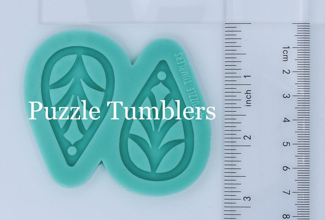 CUSTOM MOLD: LEAF EARRING *May have a 7-10 Day Shipping Delay (E100)