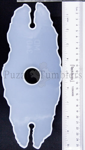 NEW XXL - GEODE Wine Bottle & Glass Holder - Clear Mold