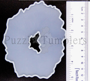 NEW Abstract Circle Agate Coaster Mold (WITH HOLE)