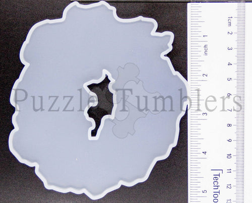 NEW Wide Abstract Circle Agate Coaster Mold (WITH HOLE)