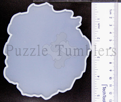 NEW Wide Abstract Circle Agate Coaster Mold