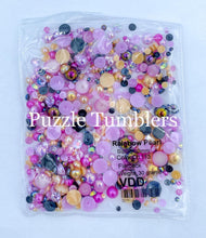 Load image into Gallery viewer, Rainbow Pearl &amp; Rhinestone Mix - Pearls, Pink, Rainbow Black, Light Pink &amp; Purple