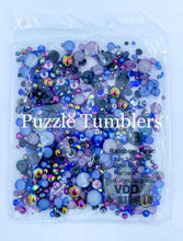 Load image into Gallery viewer, Rainbow Pearl &amp; Rhinestone Mix -  Dark Purple, Blue, Black