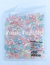 Load image into Gallery viewer, Rainbow Pearl &amp; Rhinestone Mix - Pearls, Light Pink &amp; Blue