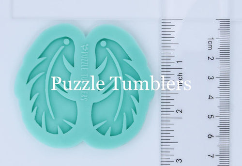CUSTOM MOLD: Feather with Curve Mold *May have a 7-10 Day Shipping Delay (E12)