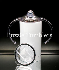 12OZ SIPPY CUP STRAIGHT SUBLIMATION + 2 LIDS