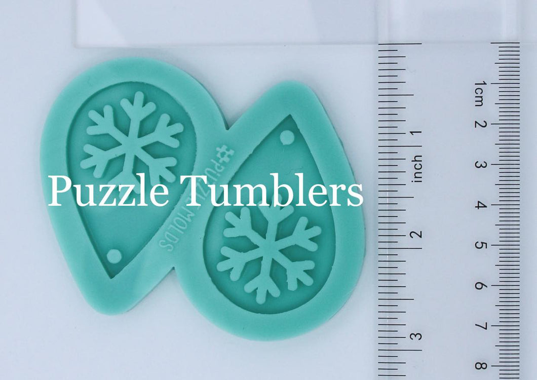 CUSTOM MOLD: SNOWFLAKE DROP EARRING *May have a 7-10 Day Shipping Delay (E145)