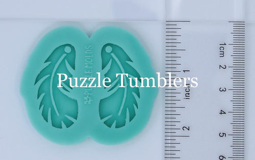 CUSTOM MOLD: Feather with Curve Mold *May have a 7-10 Day Shipping Delay (E14)