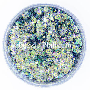 PLATINUM GLITTER - 15 SHADES OF GREEN