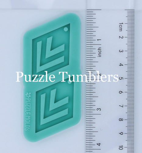 CUSTOM MOLD: DOUBLE DIAMOND EARRING *May have a 7-10 Day Shipping Delay (E167)