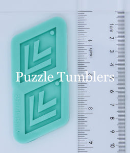 CUSTOM MOLD: DOUBLE DIAMOND EARRING *May have a 7-10 Day Shipping Delay (E167)