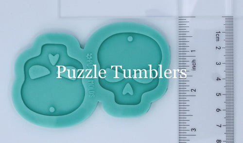 CUSTOM MOLD: SKULL EARRING *May have a 7-10 Day Shipping Delay (E187)