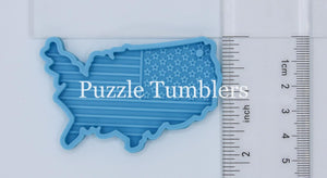 FLAG KEYCHAIN MOLD - CONTINENTIAL USA FLAG WITH STRIPES AND STARS