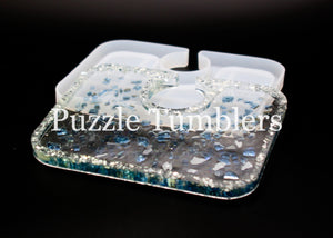PARTY WINE GLASS HOLDER & SNACK TRAY