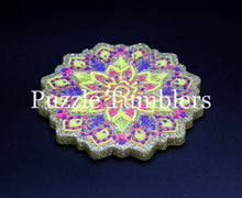 Load image into Gallery viewer, XLARGE FLOWER WITH DETAILED MANDALA COASTER MOLD (2 PIECE)