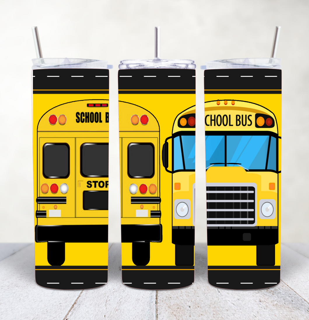CUSTOM SCHOOL BUS TUMBLER - 1 (SHIP IN 5-7 BUSINESS DAYS NOT INCLUDING WEEKENDS)