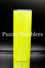 Load image into Gallery viewer, 20OZ SKINNY SUBLIMATION STRAIGHT - THERMAL COLOR CHANGING - YELLOW TO CORAL