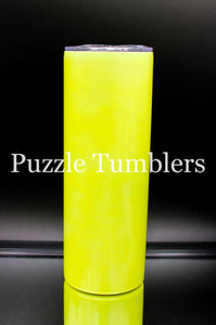 20OZ SKINNY SUBLIMATION STRAIGHT - THERMAL COLOR CHANGING - YELLOW TO CORAL