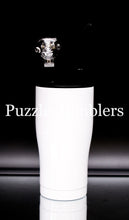 Load image into Gallery viewer, NEW 20OZ CURVE (COLD SMOKE / WATER PIPE) WITH TWIST LID SUBLIMATION TUMBLER - WHITE
