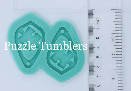 CUSTOM MOLD: SOLID PUZZLE DROP EARRING *May have a 7-10 Day Shipping Delay (E210)