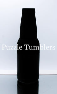 NEW 12OZ (4 PIECE) BEER BOTTLE/CAN COOLER + BOTTLE OPENER & CAN HOLDER (BLACK)