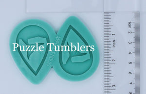 CUSTOM MOLD: "WHALE TAIL" Earring  *May have a 7-10 Day Shipping Delay (E21)