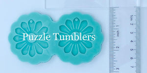 CUSTOM MOLD:  "DAISY WITH ENGRAVING" Earring Mold *May have a 14 Day Shipping Delay (E232)