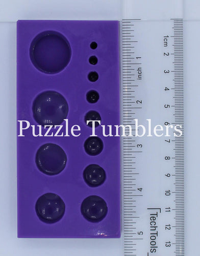 12 SIZES - SILICONE EAR GUAGE MOLD - PURPLE MOLD
