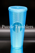 Load image into Gallery viewer, 24OZ BLUE STUDDED TUMBLER - NO LOGO