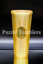 Load image into Gallery viewer, 24OZ GOLD STUDDED TUMBLER - NO LOGO