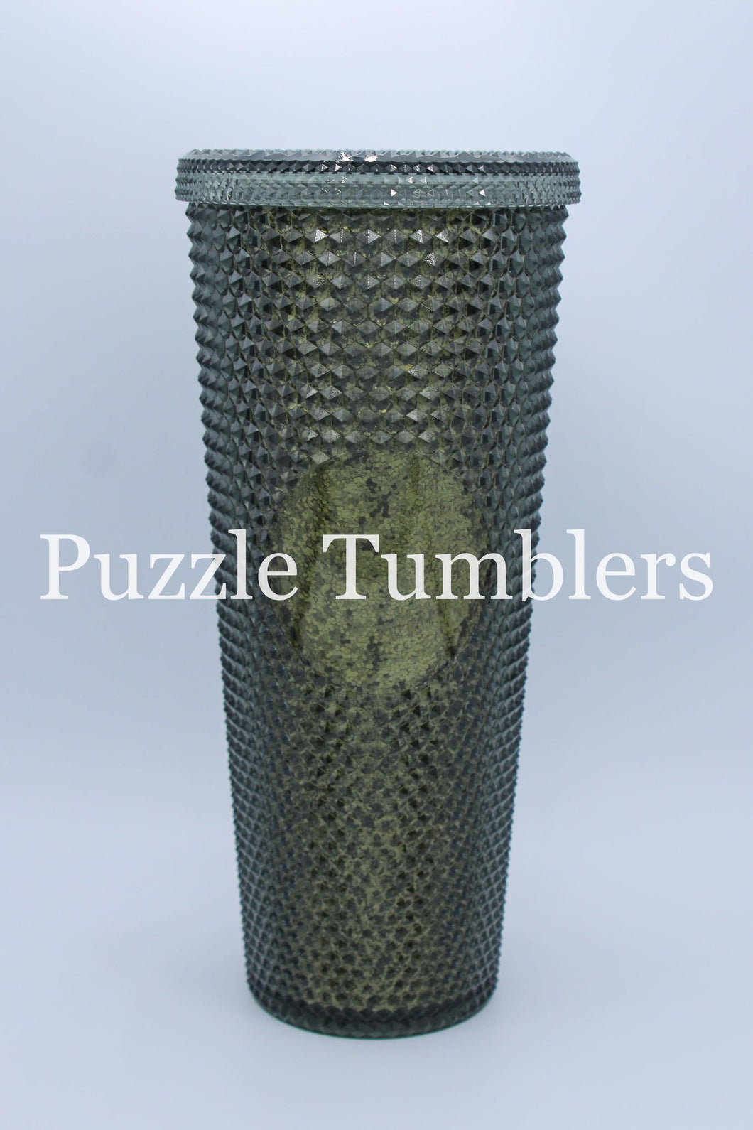 24OZ BLACK GOLD (DARK GREEN SHIFT) STUDDED TUMBLER - NO LOGO