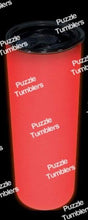 Load image into Gallery viewer, GLOW IN THE DARK HOLIDAY 20OZ SKINNY TUMBLER  (WHITE TO RED)